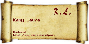 Kapy Laura névjegykártya