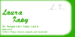 laura kapy business card